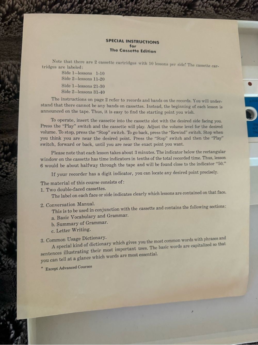 Cassette Edition Language Course - Blue/Tan - Picture 6 of 12